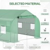 NicBex 11.5'x10'x7' Walk-in Tunnel Greenhouse with Roll-up Windows and Zippered Door, PE Cover for Growing Flowers, Herbs, Vegetables, Saplings, Green - 4 of 4
