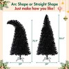 SKRAN 6FT Curved Shape Artificial  Christmas Tree, Hinged Artificial Halloween Tree with 900 for Holiday Festival Parties - 4 of 4