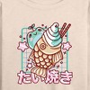Women's - Instant Message - Taiyaki Frog Lightweight French Terry Wide Neck Long Sleeve Graphic Shirt - 2 of 4