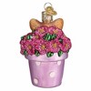 Old World Christmas 3.25 In Kitten In Flower Pot Spring Flowers Cat Tree Ornaments - 2 of 3