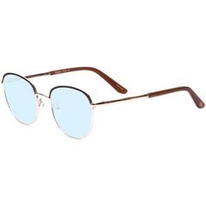 Scott&Zelda SZ7429 Unisex Blue Light Block Eyeglass Round Satin Brown Gold 50 mm +0.25 Custom Lens Non-Refundable - 1 of 1