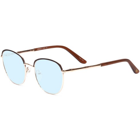 Scott&Zelda SZ7429 Unisex Blue Light Block Eyeglass Round Satin Brown Gold 50 mm +0.25 Custom Lens Non-Refundable - image 1 of 1