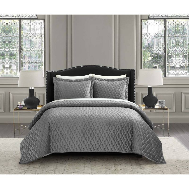 3pc Wafa Quilt Set - NY&C Home Collection, 1 of 6