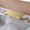 Cobbe Double Handle Waterfall Faucet 3-Hole 8-Inch Widespread Bathroom Sink Faucet Brushed Gold - 3 of 4
