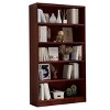 SEVOBAL Decorative Bookshelf 5 Shelf Adjustable Storage Bookcase Modern Wood Organizer for Living Room Bedroom Office, Brown, 11.6"*33"*59.8" - 4 of 4