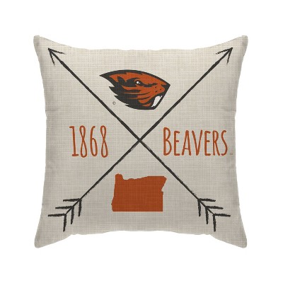 NCAA Oregon State Beavers Cross Arrow Decorative Throw Pillow