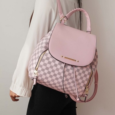 MKF Collection Kimberly Backpack Circular Print Tote Bag by Mia K - Pink — фото 2