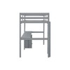 NicBex Twin Sie Loft Bed with Desk Wooden Bed Frame with 2 2 Drawers Drawers, Ladder and Full Length Guardrail, No Box Spring Required - 4 of 4