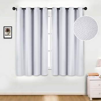 Modern Farmhouse Rustic Textured Room Darkening Blackout Curtains, Set of 2 by Blue Nile Mills
