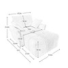 DOMETOUR Ergonomic Single Seater Sofa with Ottoman, High-Resilience Cushions, Easy Assembly Lounge Chair for Living Room, Office, White - 4 of 4