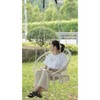 PLAYBERG Round Hanging Hammock Cotton Rope Macrame Swing Chair for Indoor and Outdoor - 4 of 4