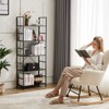 FONTOI 5 Tier Tall Bookshelf, Rustic Farmhouse Bookcase, Black, 11.81"*23.62"*62.2" - 4 of 4