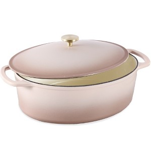 Best Choice Products Oval 7.5 Quart Cast-Iron Dutch Oven, Heavy-Duty w/ Enamel, Side Handles - 1 of 4