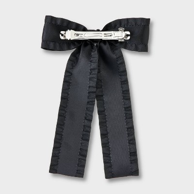 Girls' Ruffled Edge Satin Bow Clip - art class' - image 3