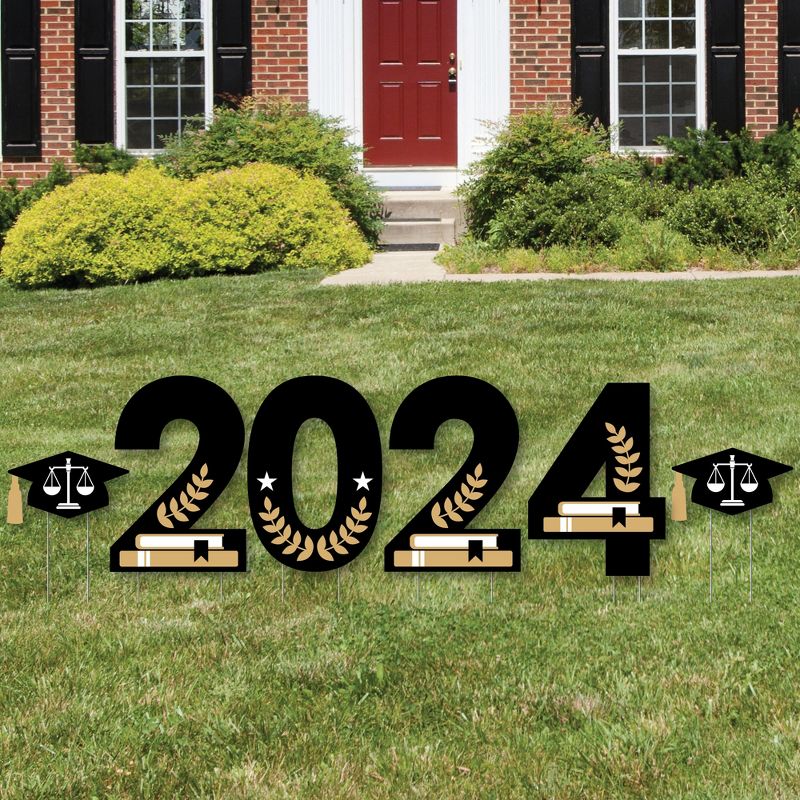 Big Dot of Happiness Law School Grad - 2024 Yard Sign Outdoor Lawn Decorations - Future Lawyer Graduation Party Yard Signs - 2024, 1 of 8