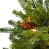Nearly Natural 3.5-ft Yukon Mountain Fir Artificial Christmas Tree with 50 Clear Lights and Pine Cones in Red Planter - 4 of 4