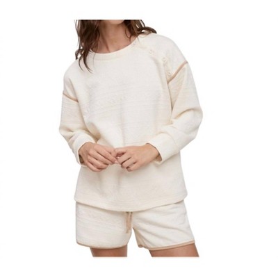 Women's Oversized Quilted Sweatshirt - fanco