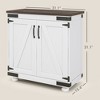 Aghana Digitals Modern Farmhouse Kitchen Buffet Cabinet with Barn Door, Adjustable Shelf & - 3 of 4