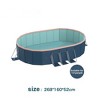 TopComfy Above Ground Pool Folding Non Inflatable Design Bathes and Cools in Summer for Outdoor Patio Beach Garden Yards, Blue, 24.02"*22.05"*7.28" - 2 of 4