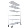 NicBex 82/84"H 6 Tier Wire Shelving Unit,6000LBS Height Adjustable Garage Storage Shelves,Heavy Duty Storage Rack with Wheels & Shelf Linerss - 2 of 4