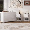 Elegant Full Size 3 Piece Bedroom Set with Retro 6 Drawer Dresser and Nightstands, Stylish Storage Cabinet Combo-Maison Boucle - 2 of 4