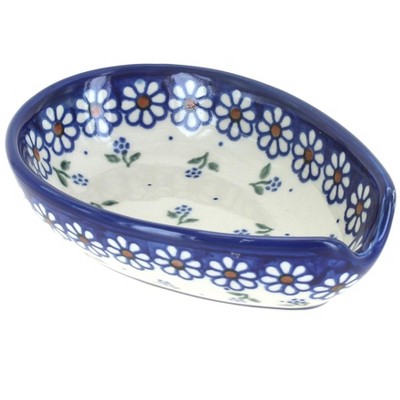 Blue Rose Polish Pottery Jubilee Small Spoon Rest