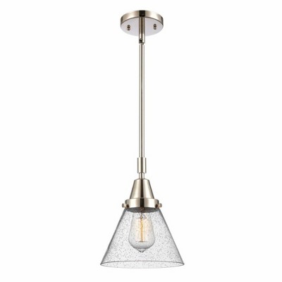 Cone - 1 Light Stem Hung Mini Pendant In Industrial Style-11.13 Inches Tall and 8 Inches Wide