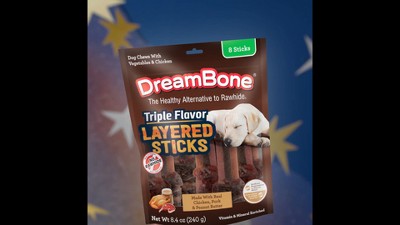 DreamBone Layered Dog Treat Sticks with Pork, Chicken Peanut