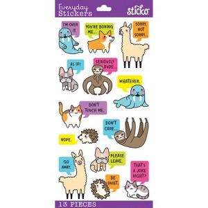 Sticko Themed Stickers - Sarcastic Animals, 13pcs - 1 of 1