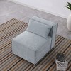 Single Couch Chair,Chenille Sofa Armless Chair,Modular Sofa Components,Comfy Chairs For Living Room,Bedroom, Apartment,Office-Cuddlewood - 2 of 4