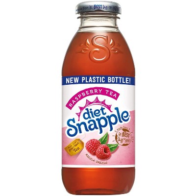Snapple, Diet Raspberry Tea - 16 Oz Plastic Bottle (pack Of 9)