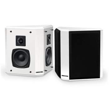 Fluance Elite High Definition 2-Way Bipolar Surround Speakers for Wide Dispersion Surround Sound - White