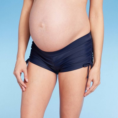 Bhome Maternity Swim Skirt Over The Belly Swimsuit Bikini Bottom Swimwear with Drawstring 
