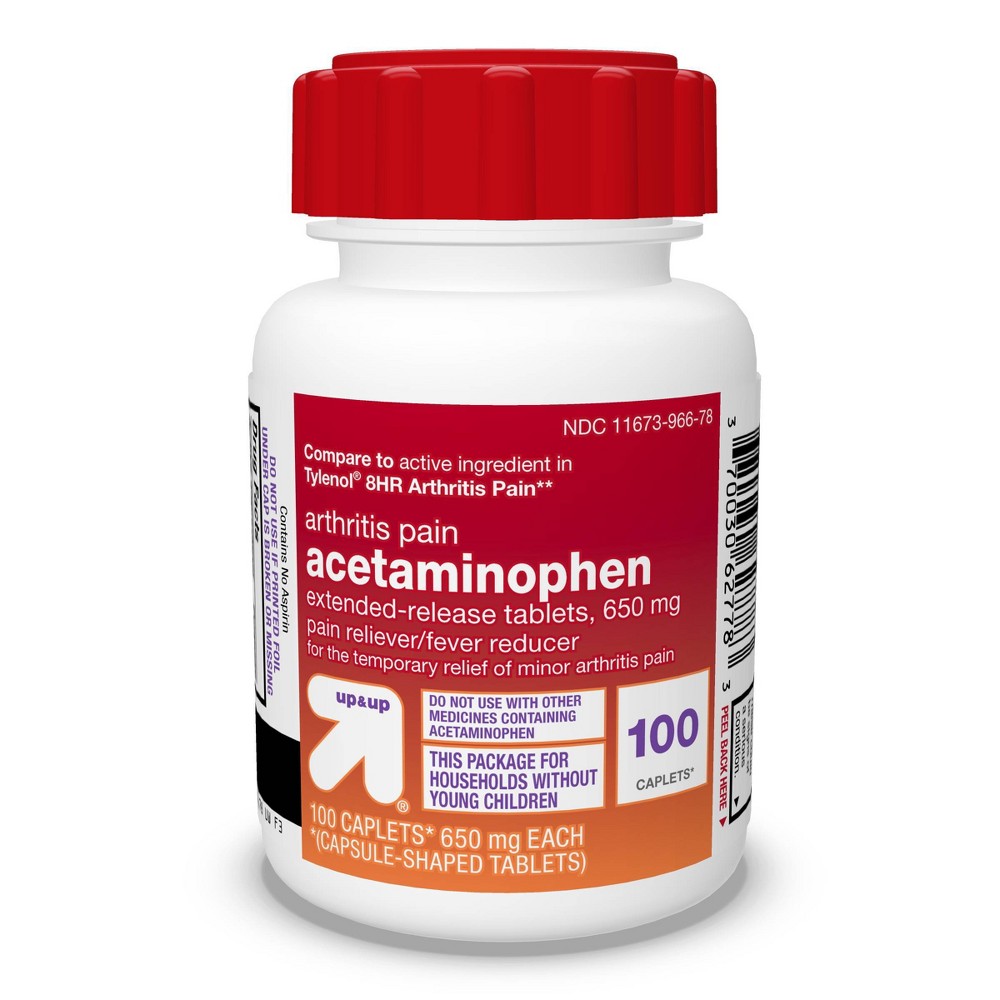 Acetaminophen Arthritis Pain Relief 650mg Extended Release Caplets - 100ct - up & up