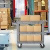 Tangkula 3-Tier Utility Cart Heavy-Duty PP Service Cart w/550 LBS Max Load Storage Handle - 3 of 4