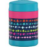 Thermos 10 oz. Kid's Funtainer Stainless Steel Food Jar w/ Spoon - Lines & Dots