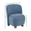 CAVINAS Polyester Accent Chair with Round Pine Wood Legs,Modrern Upholstered Living Room Chairs,Reading Chairs for Living Room - 3 of 4