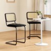FURNIinspire Dining Chair, Height Bar Stools Set of 2, Armless Bar Chairs for Kitchen Island, Black, 18.9"*17.7"*37.4" - 2 of 4