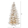 Nearly Natural 9-ft Flocked Grand Northern Rocky Fir Artificial Christmas Tree with 8208 Warm Cluster (Multifunction) - 2 of 4