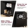 Vynxaria 47.2"Farmhouse Kitchen Island with Drop Leaf with Removable Side Racks,Drawers,Towel Rack - for Home Kitchen Dining Room,Black - 3 of 4