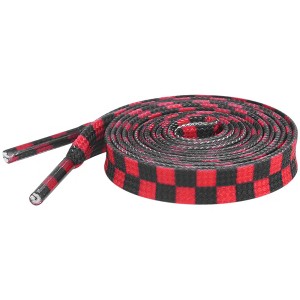 INSPIRE CHIC Two-Color Checkered Flat Plaid Shoelaces for Sneaker Shoes 1 Pair - 1 of 4