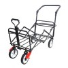 FURNIinspire Wheelbarrows And Lawn Carts Folding Wagon Cart, Collapsible Outdoor Utility Cart With Handle, Blue, 53.5“*20.08"*42.52" - 4 of 4