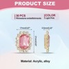 Unique Bargains Button Charms Jewelry Making Craft Acrylic Rhinestones 30 Pcs - 2 of 4