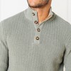 Men's  Organic Mock Neck Cardigan Stitch Sweater, Adult - 2 of 4