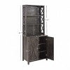 NicBex 66.1"H Farmhouse Sideboard,Kitchen Storage Cabinets with Metal Frame and Open Shelves for Kitchen, Living room, and Dining Room,Gray - 3 of 4