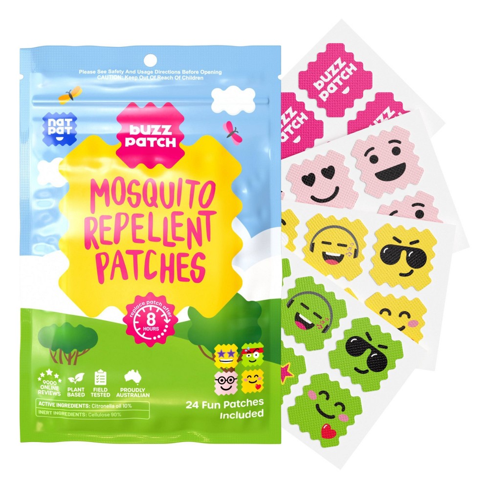 Photos - Garden & Outdoor Decoration NATPAT 24ct Buzz Patch Mosquito Repellent Patches Personal Repellent