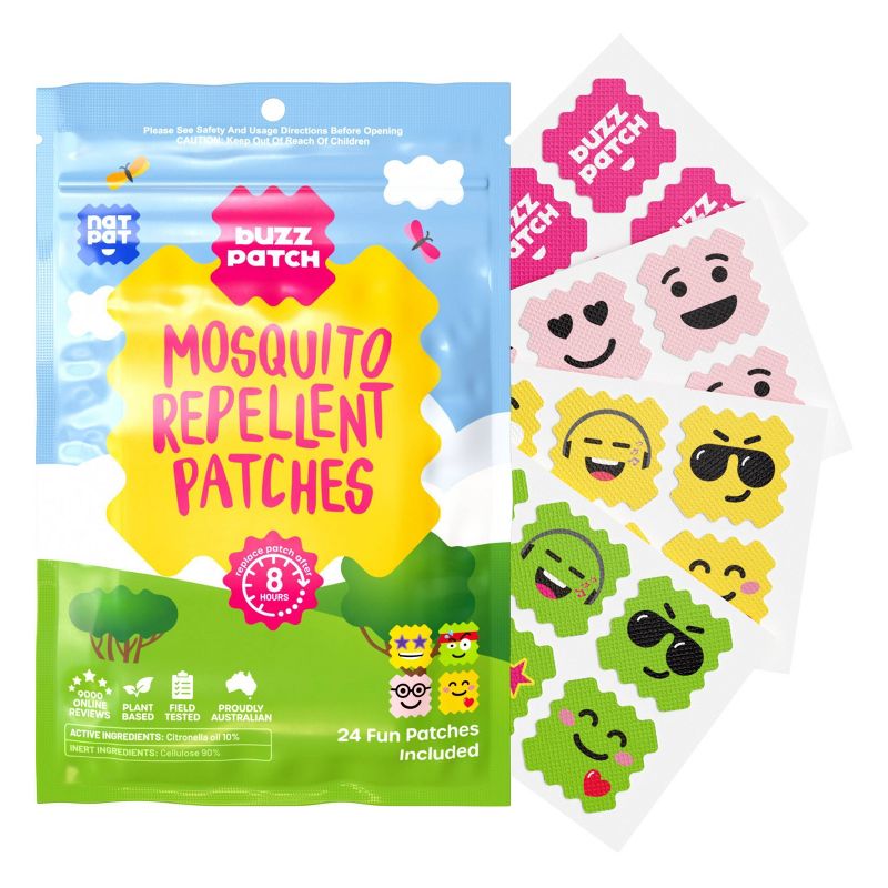 NATPAT 24ct Buzz Patch Mosquito Repellent Patches Personal Repellent, 1 of 9
