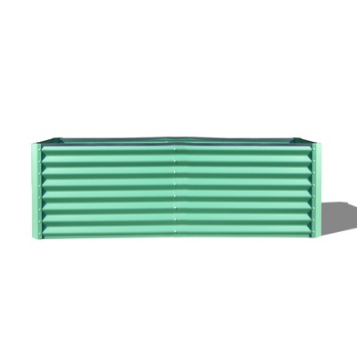 CLIHOME 6x3x2Ft Outdoor Galvanized Raised Garden Bed, Large Metal Garden Flowerpot Box