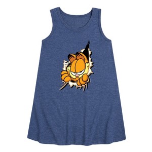 - Garfield - Peeking Out Graphic Sleeveless Aline Dress - 1 of 3