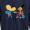 Boys' - Hey Arnold! - Arnold and Gerald Skateboard Graphic Long Sleeve Fleece Sweatshirt - 2 of 4